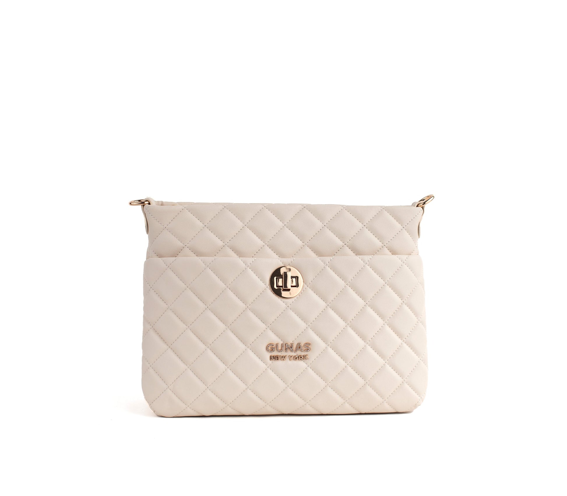 Koi - Off-White Quilted Vegan Leather Purse - lolaluxeshop