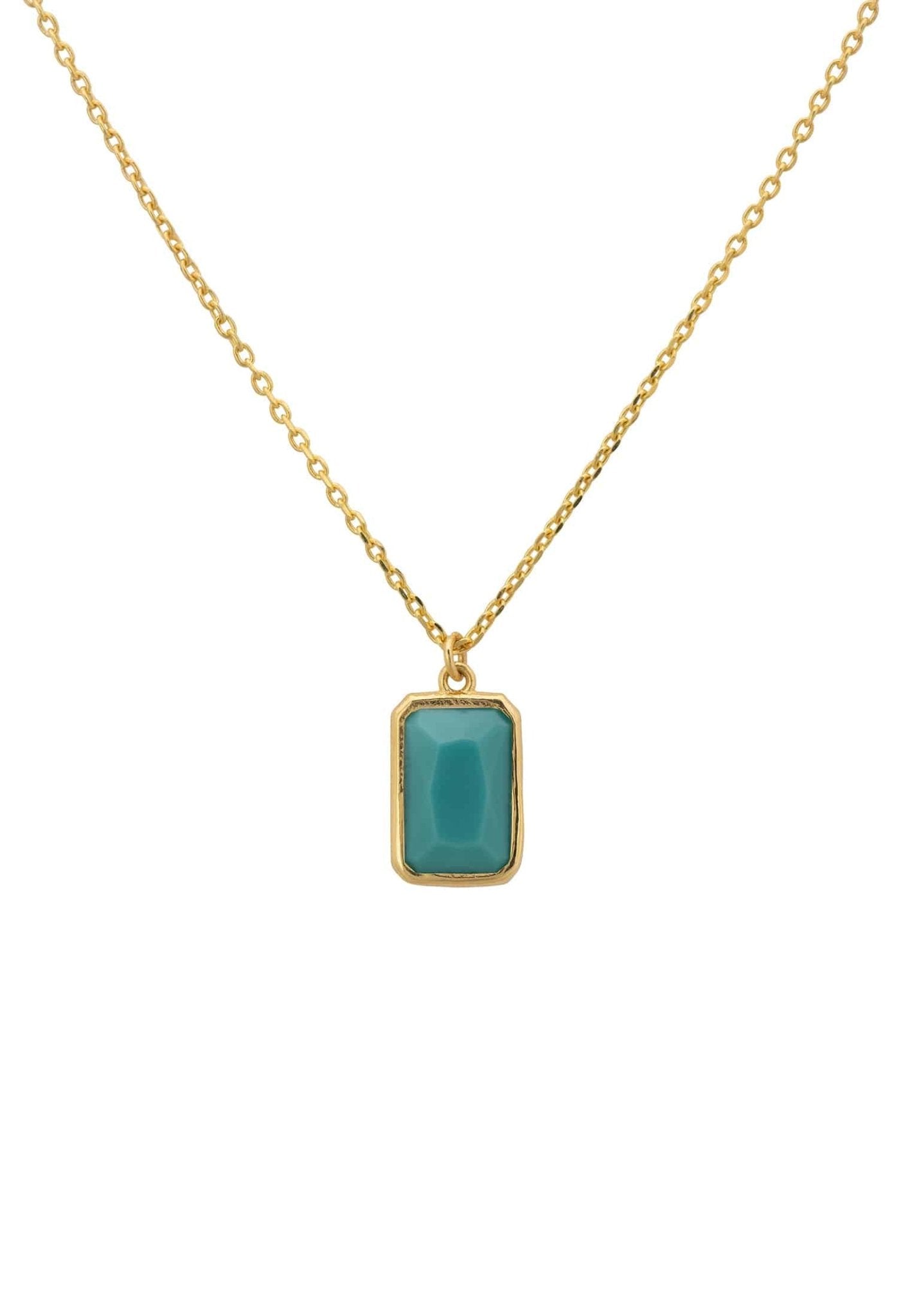 Portofino Necklace Gold Turquoise - lolaluxeshop