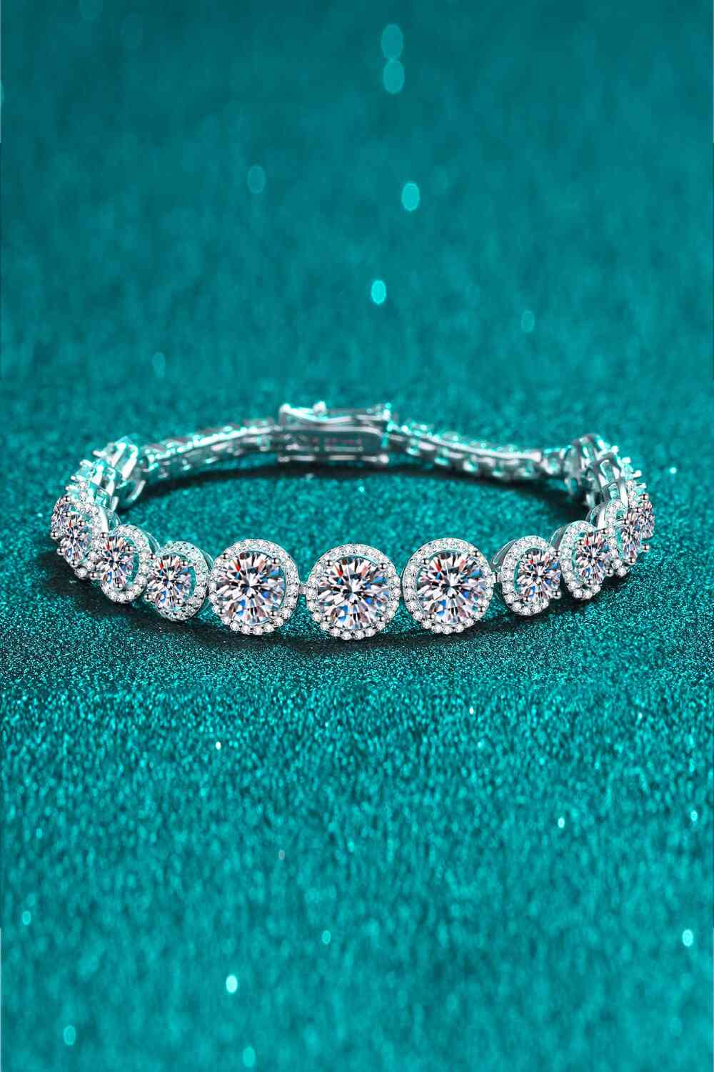 925 Sterling Silver 10.4 Carat Moissanite Bracelet - lolaluxeshop