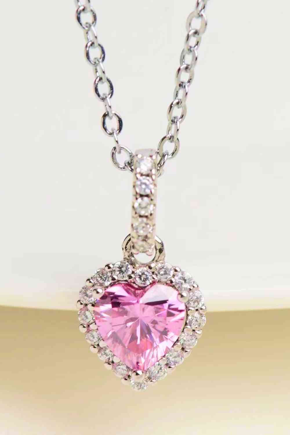 1 Carat Moissanite Heart Pendant Necklace - lolaluxeshop