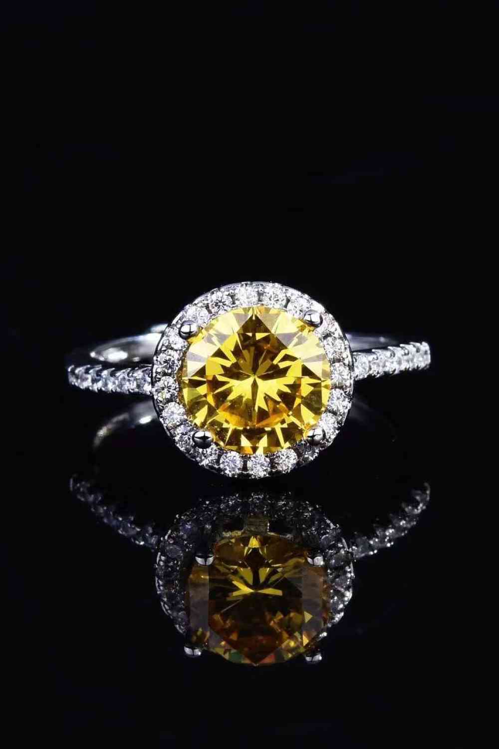 2 Carat Moissanite Round Ring - lolaluxeshop