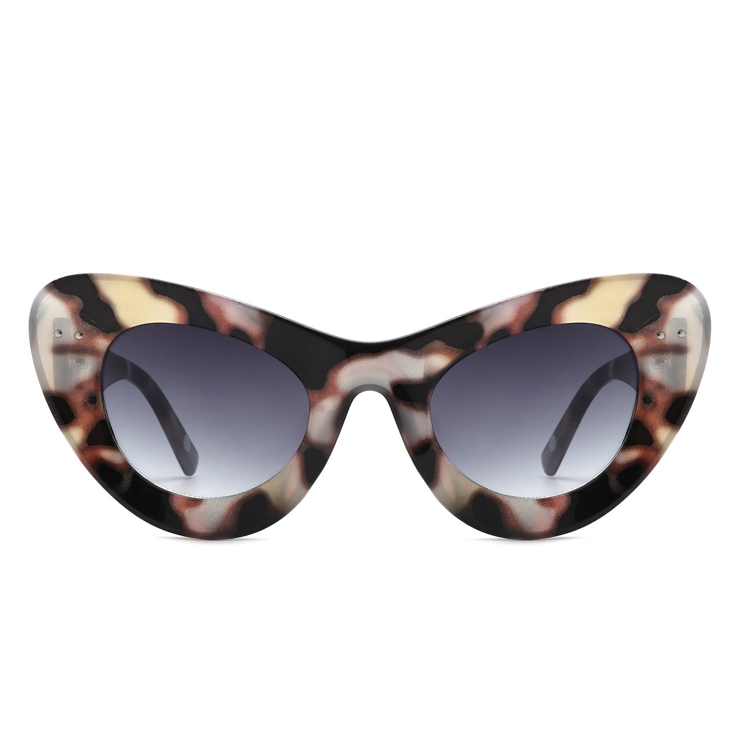 Luminara - Women Fashion Retro Round Cat Eye Sunglasses - lolaluxeshop