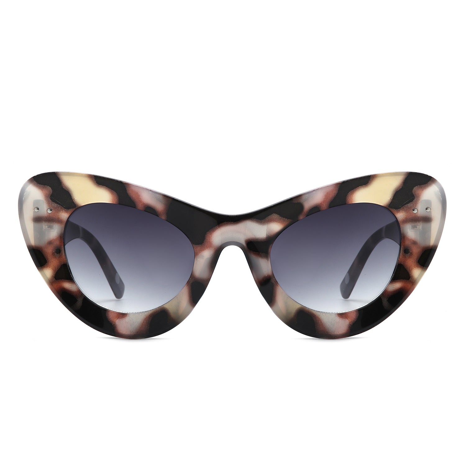 Luminara - Women Fashion Retro Round Cat Eye Sunglasses - lolaluxeshop