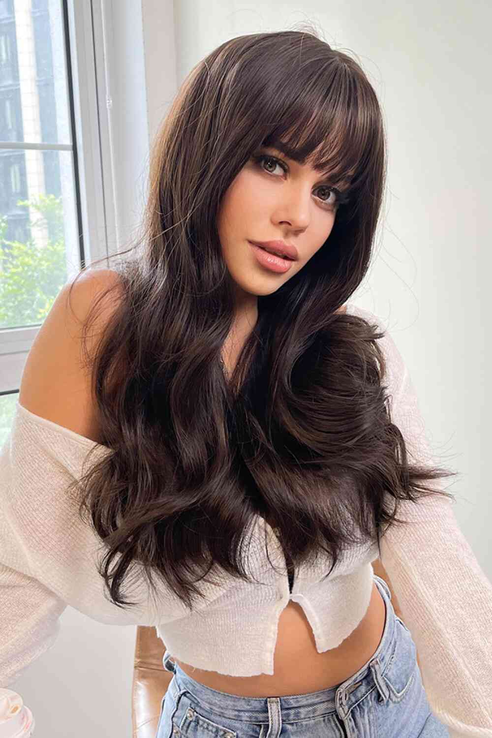 Full Machine Long Wave Synthetic Wigs 24'' - lolaluxeshop