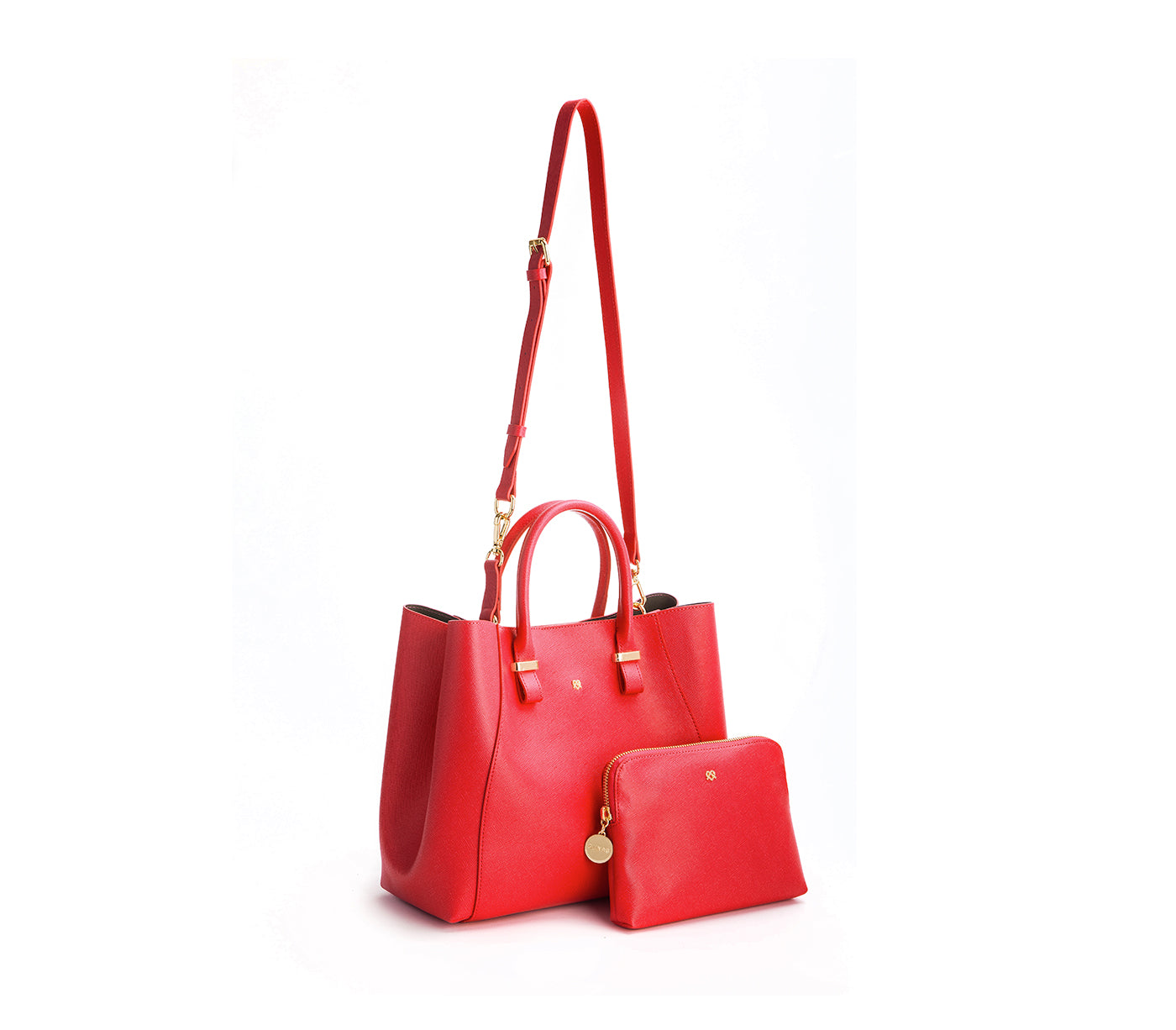 Jane - Red Vegan Leather Satchel - lolaluxeshop