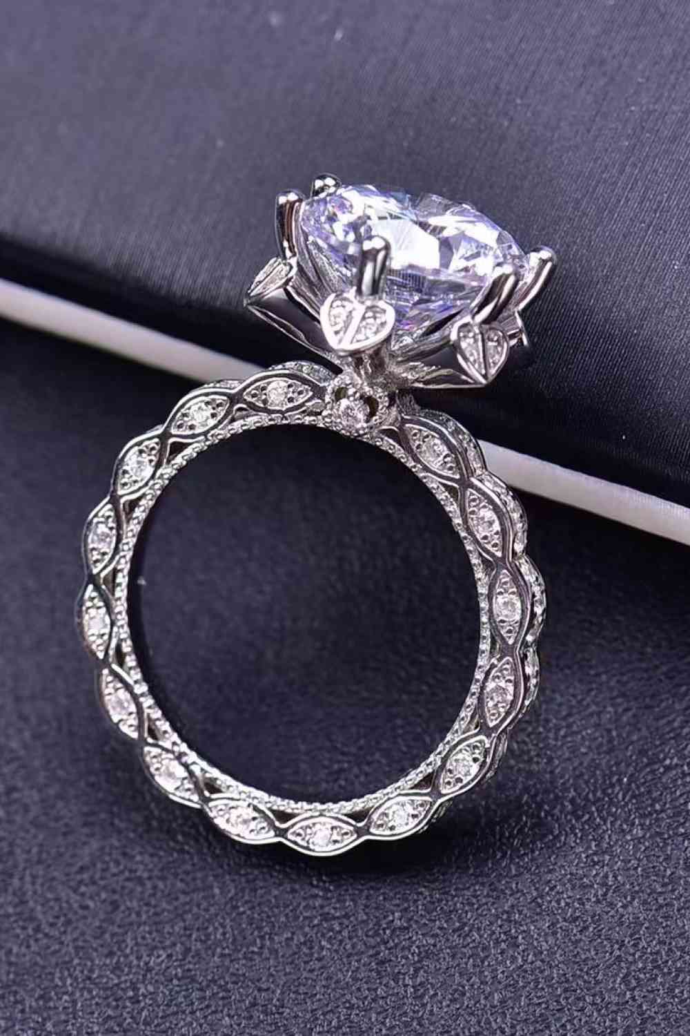 5 Carat Moissanite Heart 925 Sterling Silver Ring - lolaluxeshop