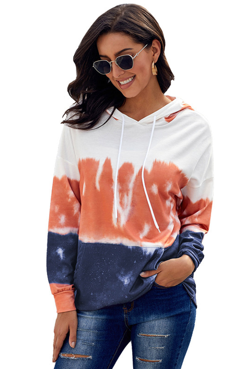 Tie Dye Drawstring Hoodie - LOLA LUXE