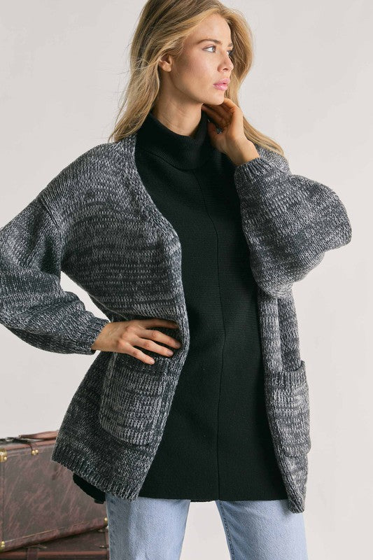 KNIT LONG SLEEVE CARDIGAN - LOLA LUXE