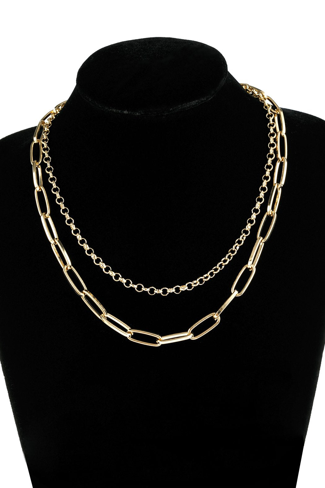 Hdn2973 - Multiline Chain Necklace - LOLA LUXE