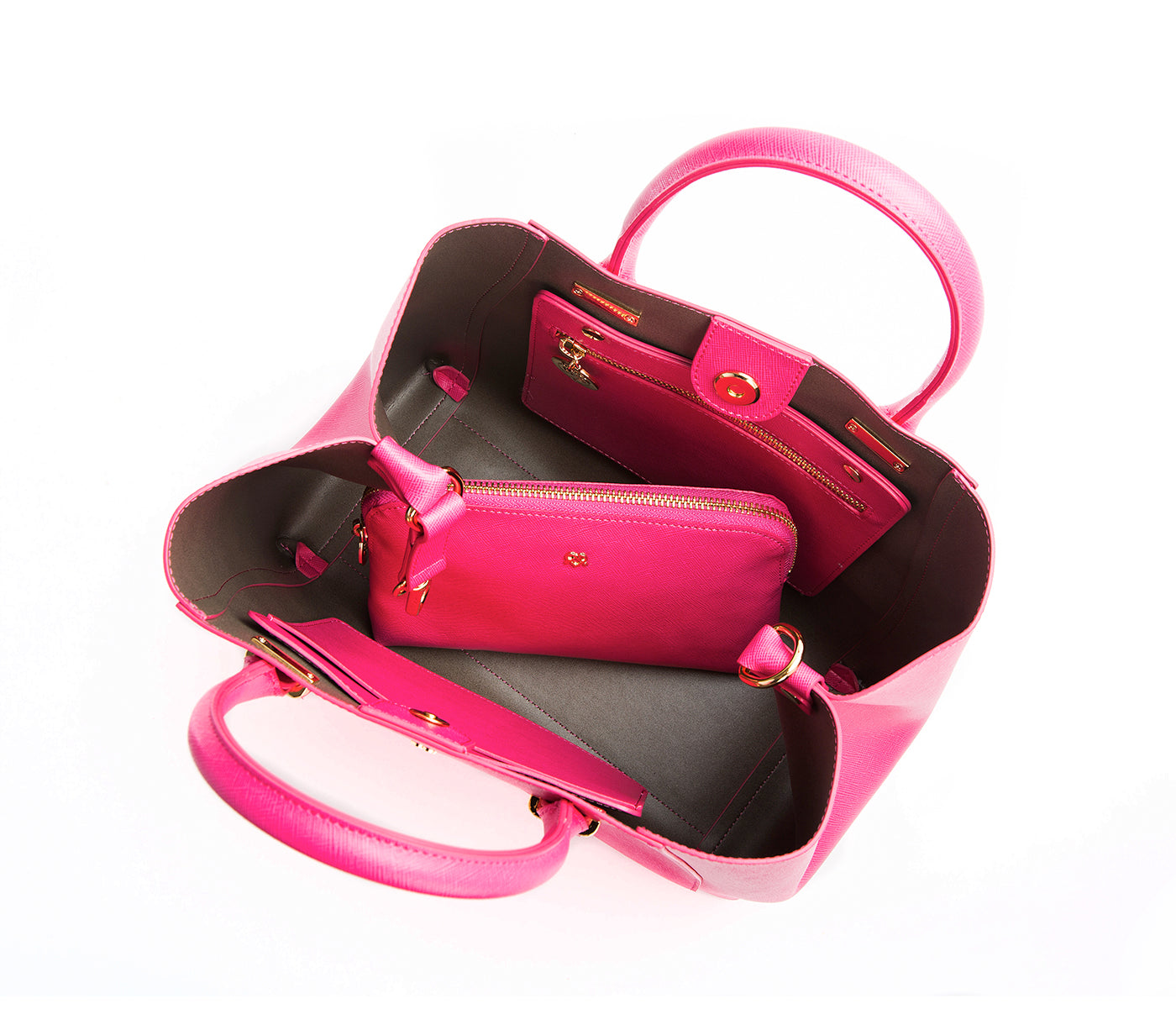 Jane - Hot Pink Vegan Leather Satchel - lolaluxeshop