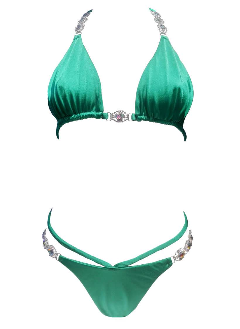 Shanel Triangle Top & Tango Bottom - Green - LOLA LUXE