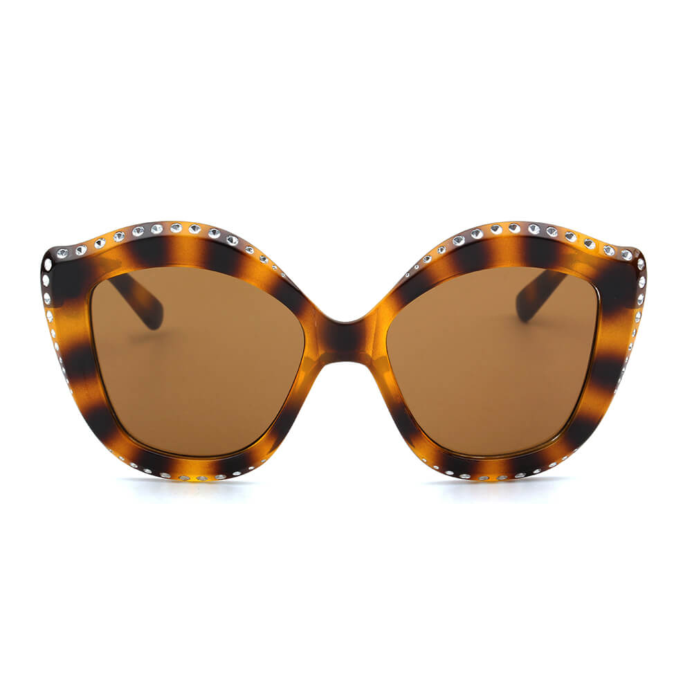 ANGOLA | Women Oversized Round Cat Eye Fashion Sunglasses - lolaluxeshop