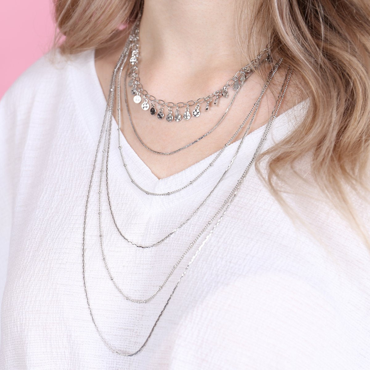 Hdn2640 - Delicate Layer Necklaces - LOLA LUXE