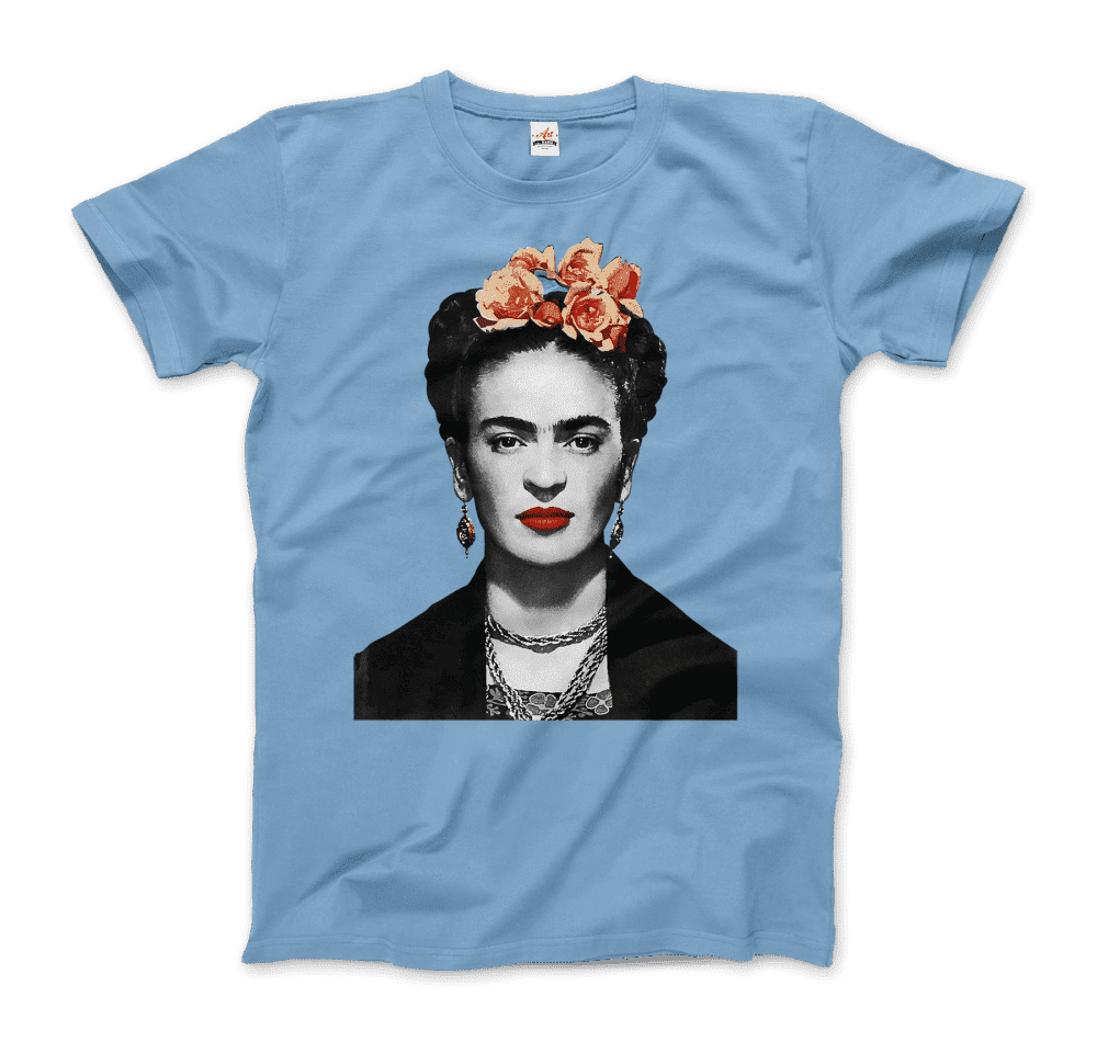 Frida Kahlo With Flowers Poster Artwork T-Shirt - LOLA LUXE