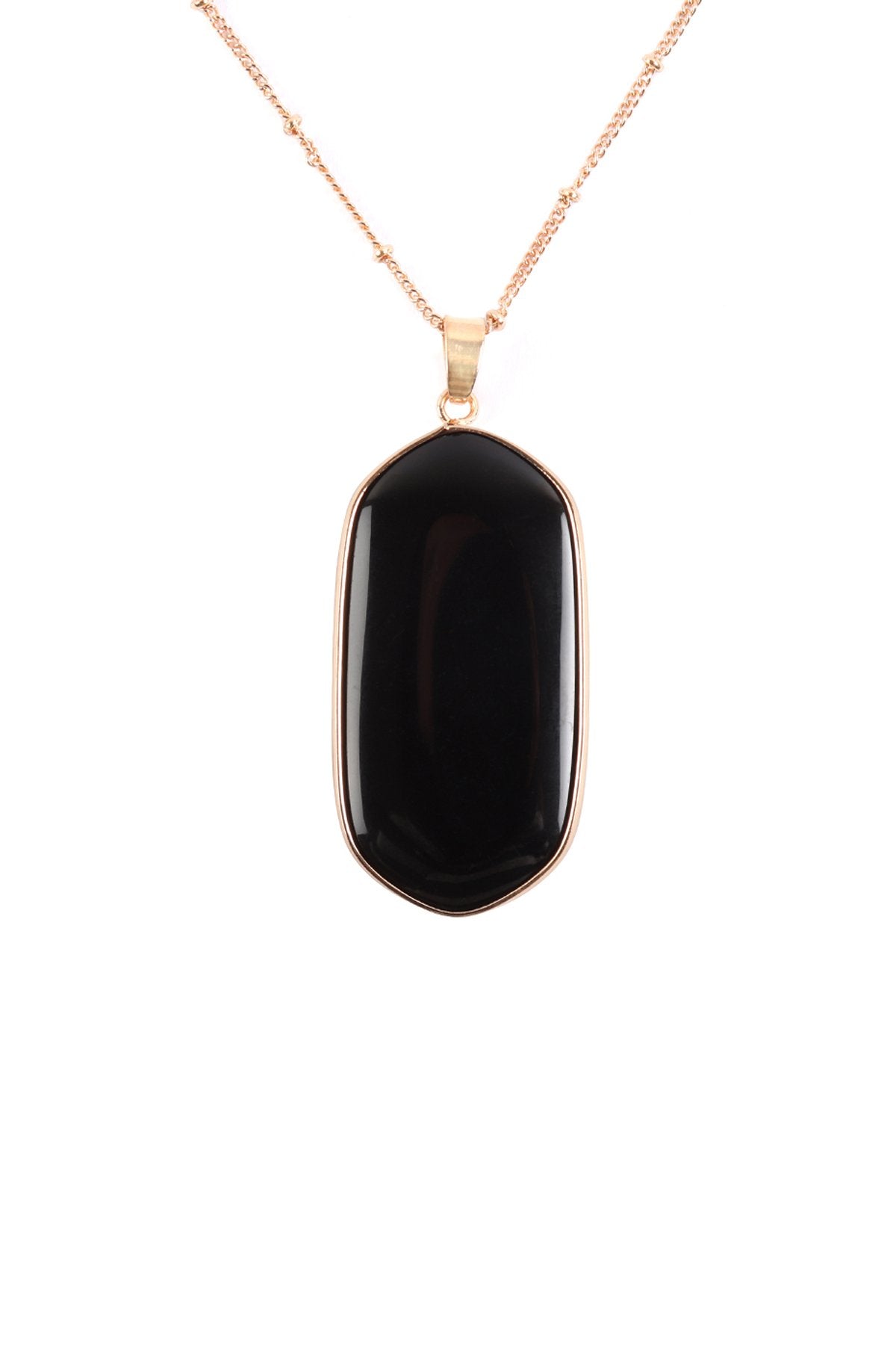 Hdn3184 - Stone Pendant Charm Necklace - LOLA LUXE