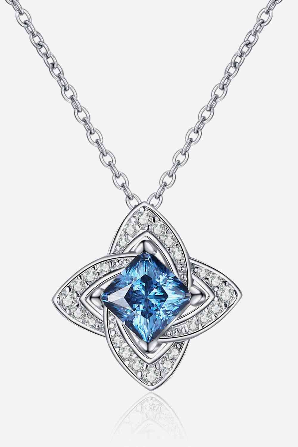 1 Carat Moissanite Floral Pendant Necklace - lolaluxeshop