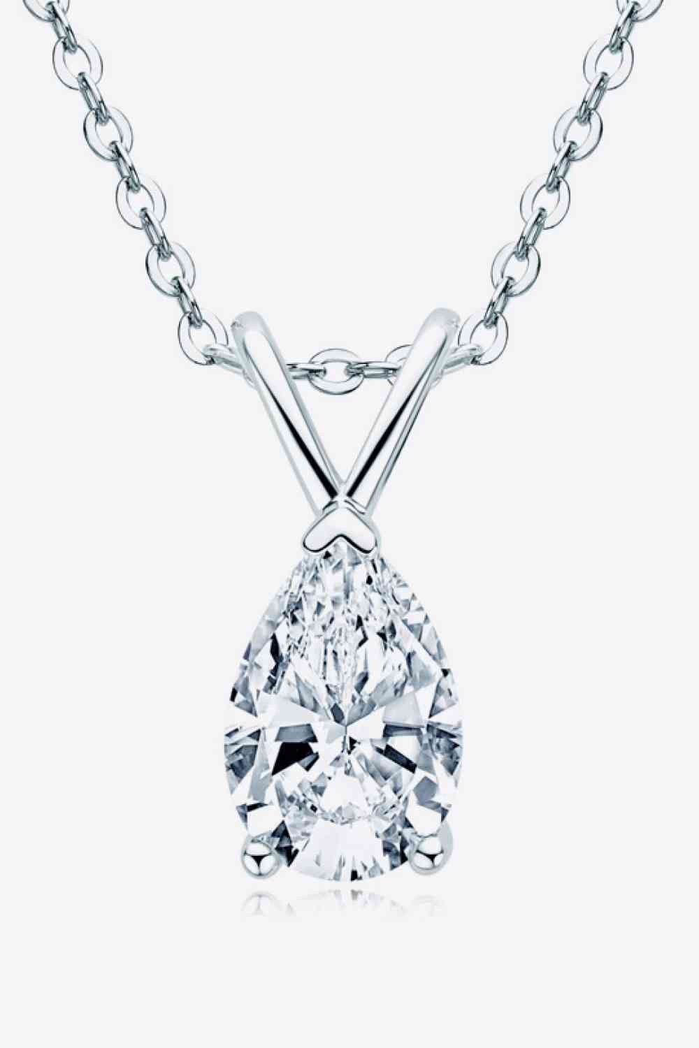 1.5 Carat Moissanite Pendant 925 Sterling Silver Necklace - lolaluxeshop