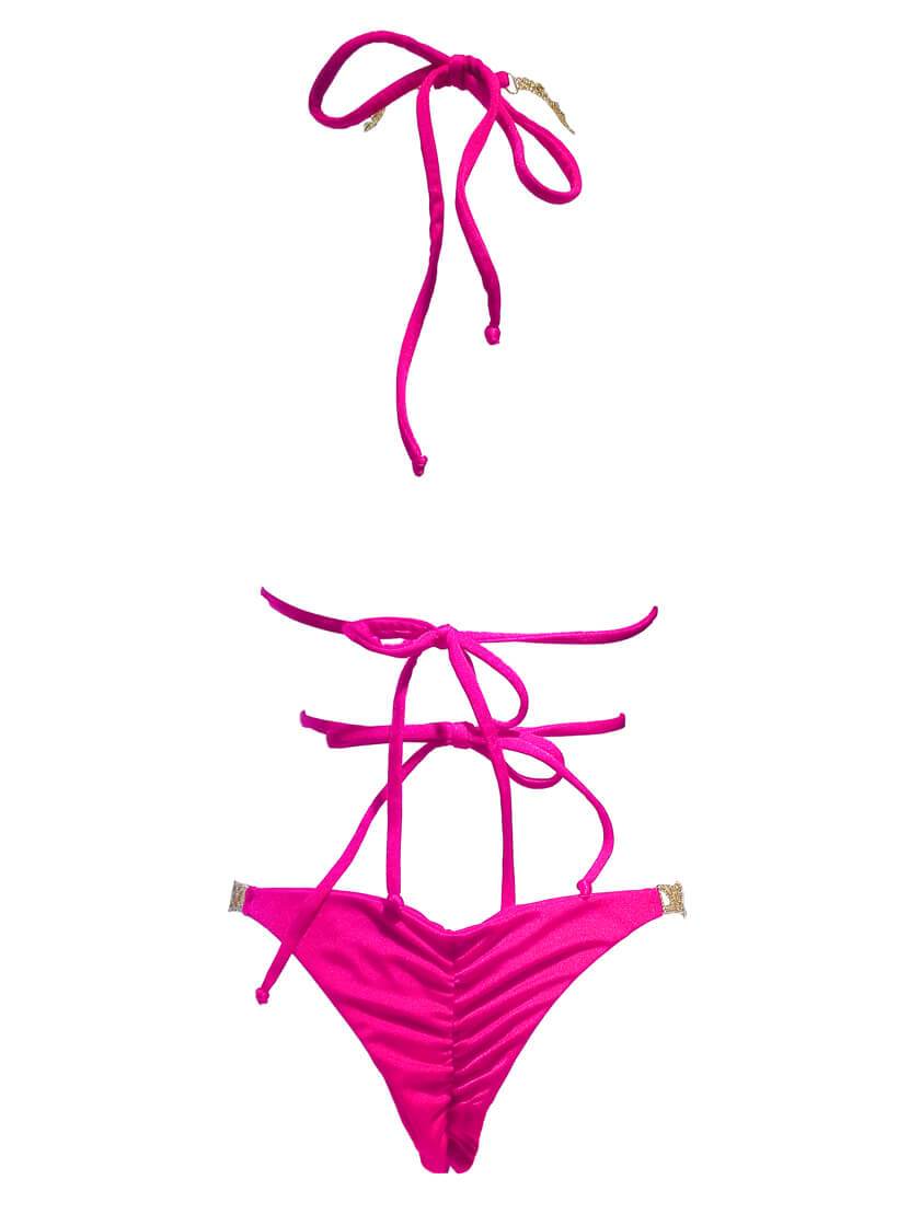 June Triangle Top & Tango Bottom - Pink - LOLA LUXE