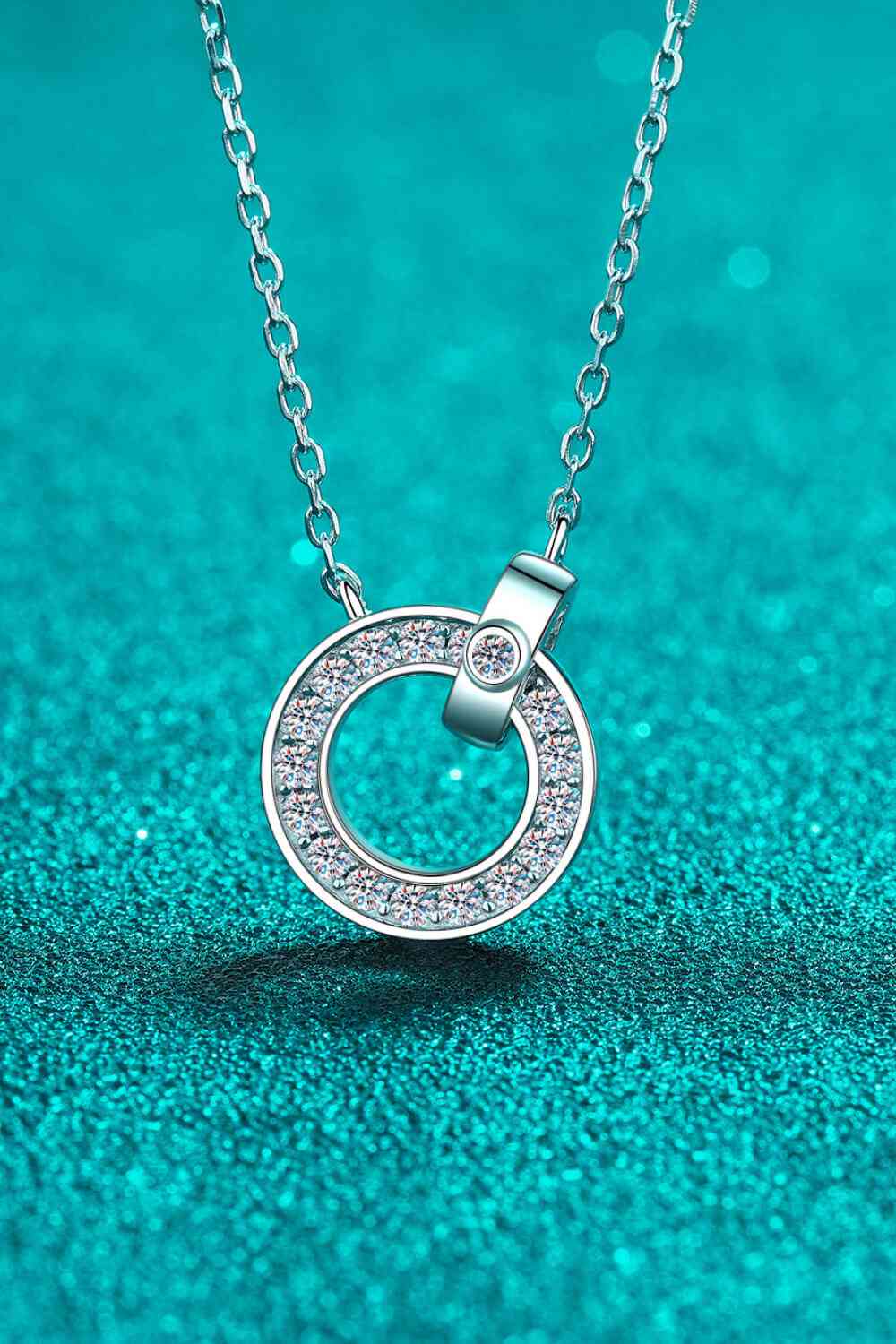 Moissanite Pendant Rhodium-Plated Necklace - lolaluxeshop