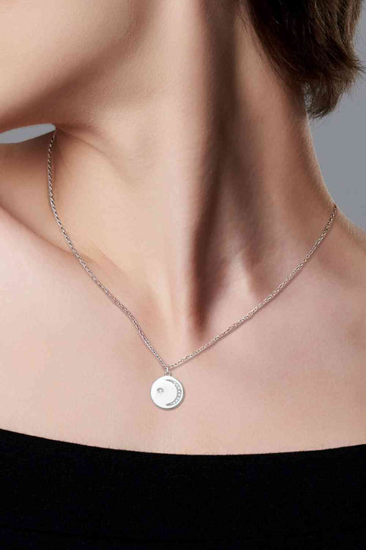 Moissanite Round Pendant Necklace - lolaluxeshop