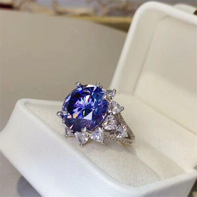 10 Carat Moissanite 925 Sterling Silver Ring - lolaluxeshop