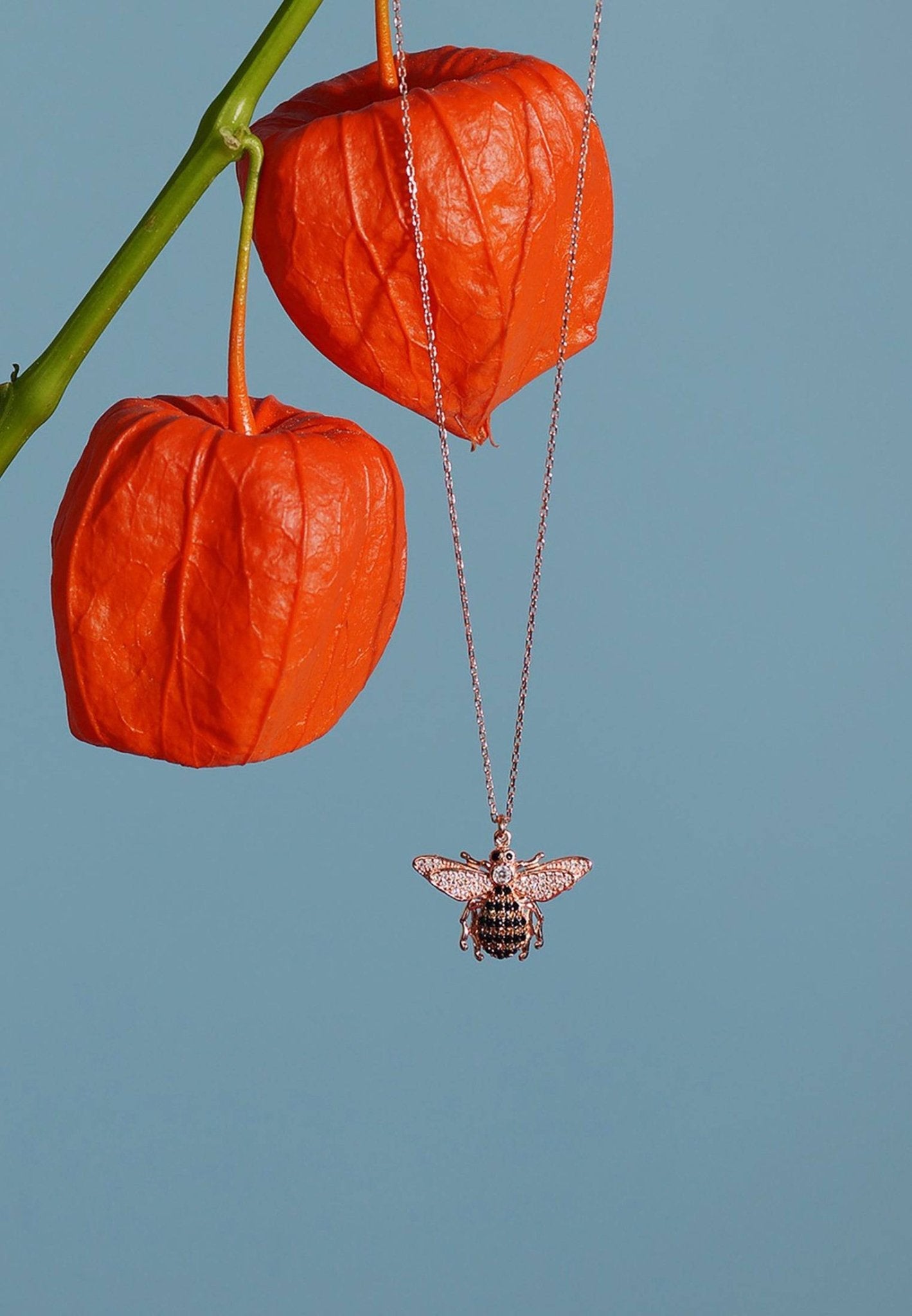 Honey Bee Pendant Necklace Silver - lolaluxeshop