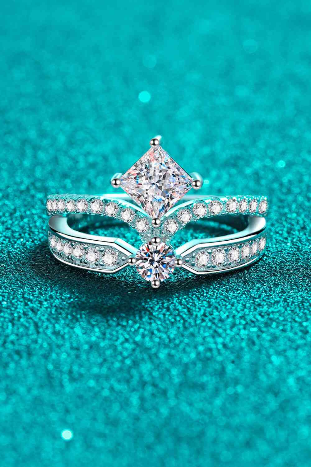 925 Sterling Silver Moissanite Crown Ring - lolaluxeshop