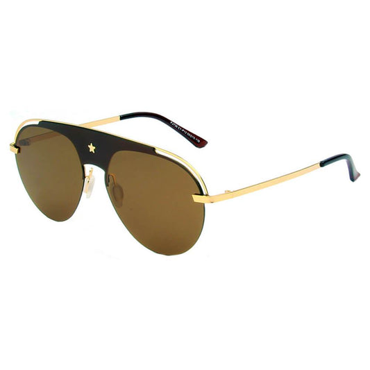 OVIEDO | Classic Polarized Aviator Fashion Ornate Brow Bar Sunglasses - lolaluxeshop