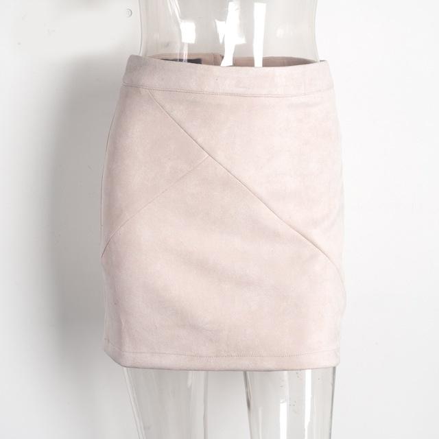 Vintage Leather Suede Pencil Skirt - LOLA LUXE