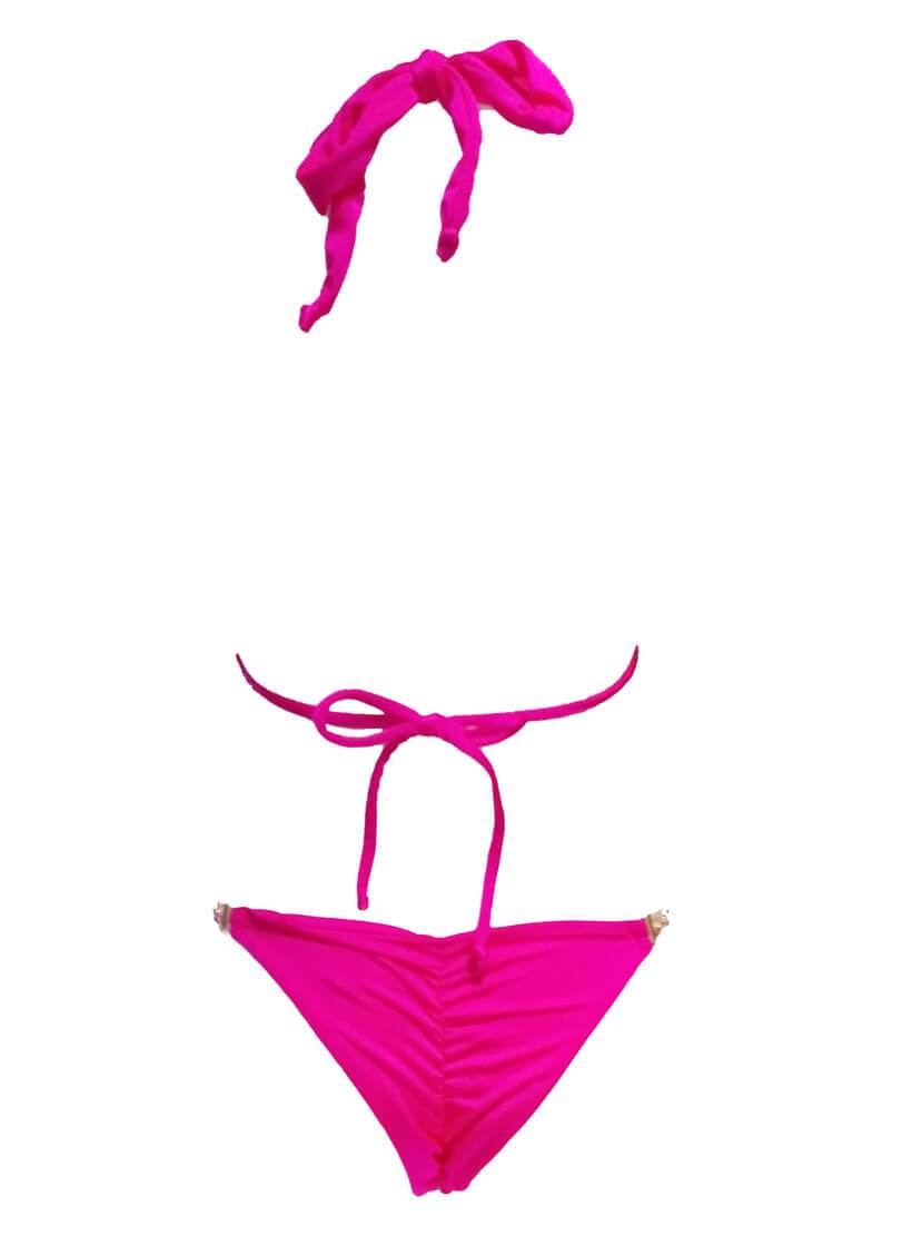 Belle Triangle Top & Skimpy Bottom - Pink - LOLA LUXE