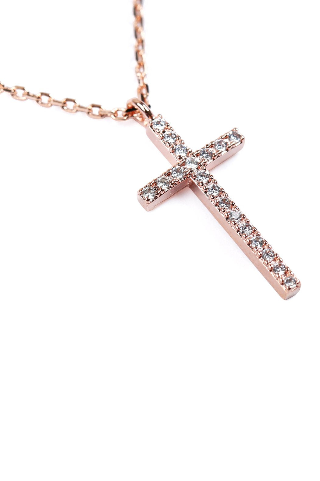 Hdnb1n242 - Zircon Cross Pendant Necklace - LOLA LUXE