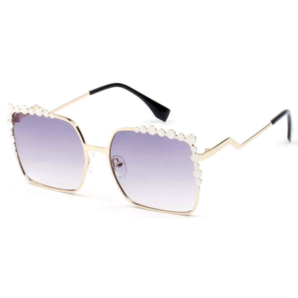 CHICO | Luxury Fashion Oversized Square Metal Frame Bubbles Sunglasses - lolaluxeshop