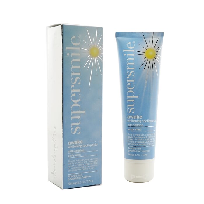 SUPERSMILE - Awake Whitening Toothpaste With Caffeine - Zesty Mint (Fluoride Free) - LOLA LUXE