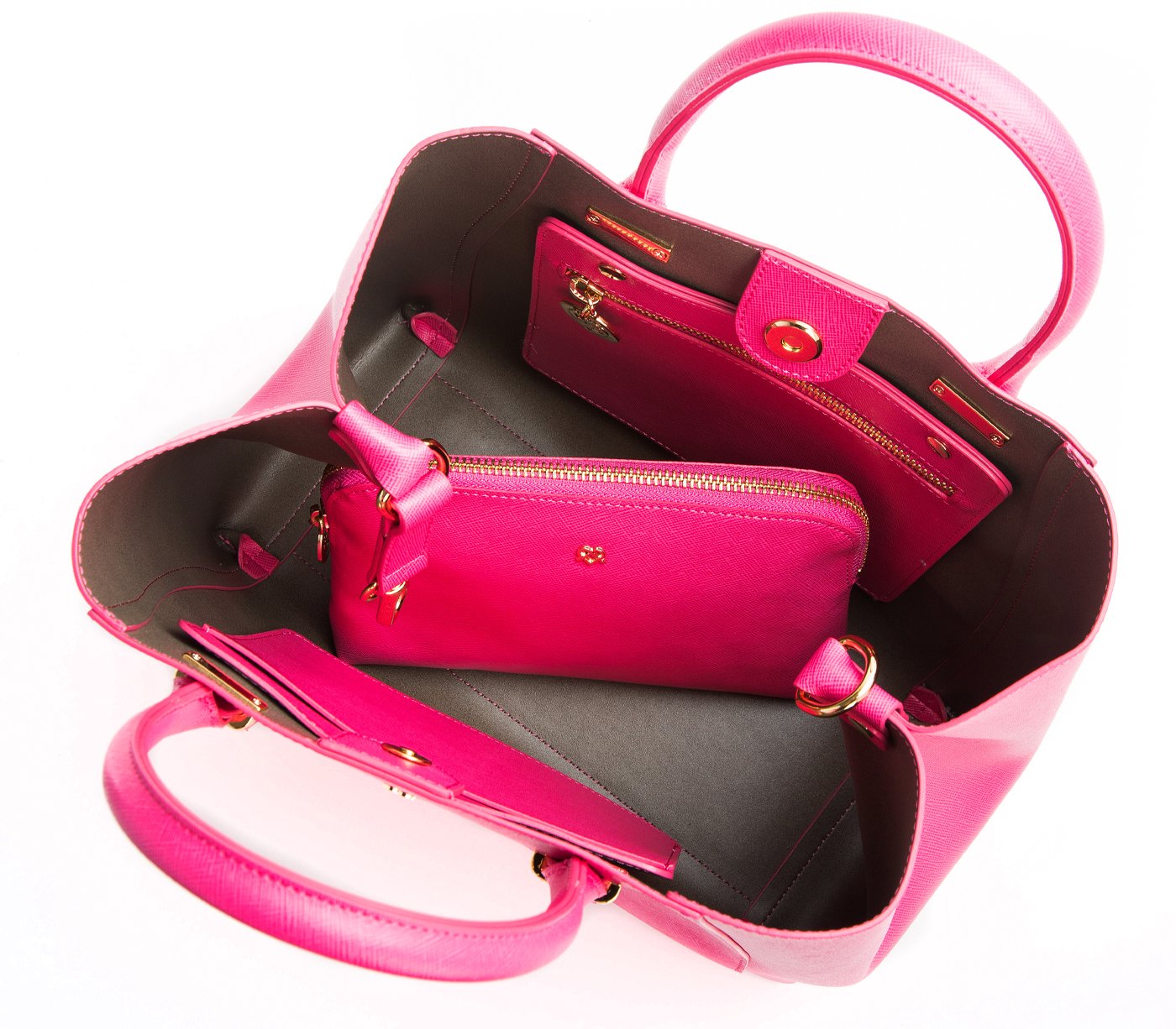 Jane - Hot Pink Vegan Leather Satchel - lolaluxeshop