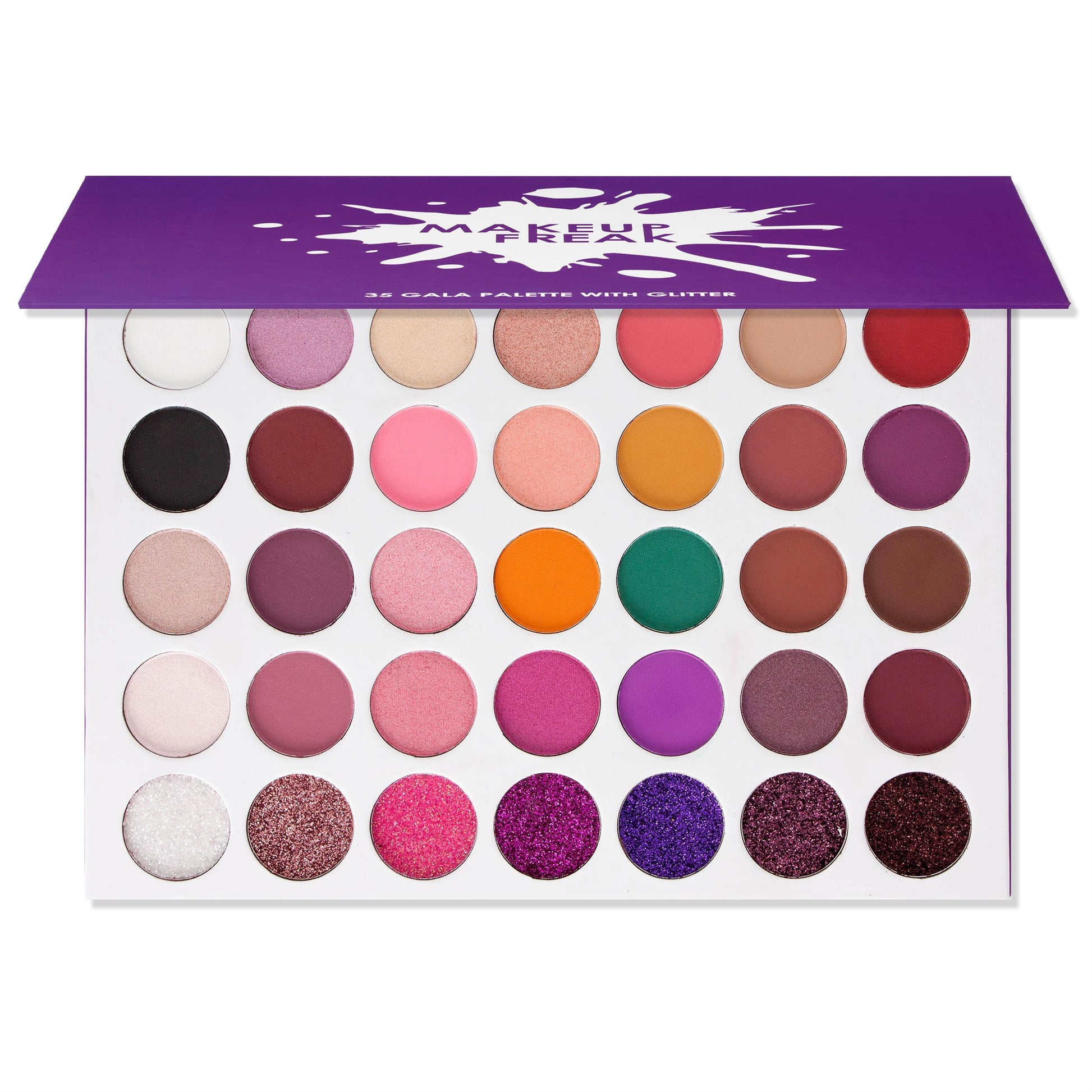 Makeup Freak Gala 35 Color Pigmented Eyeshadow Palette With Glitter Winter - LOLA LUXE