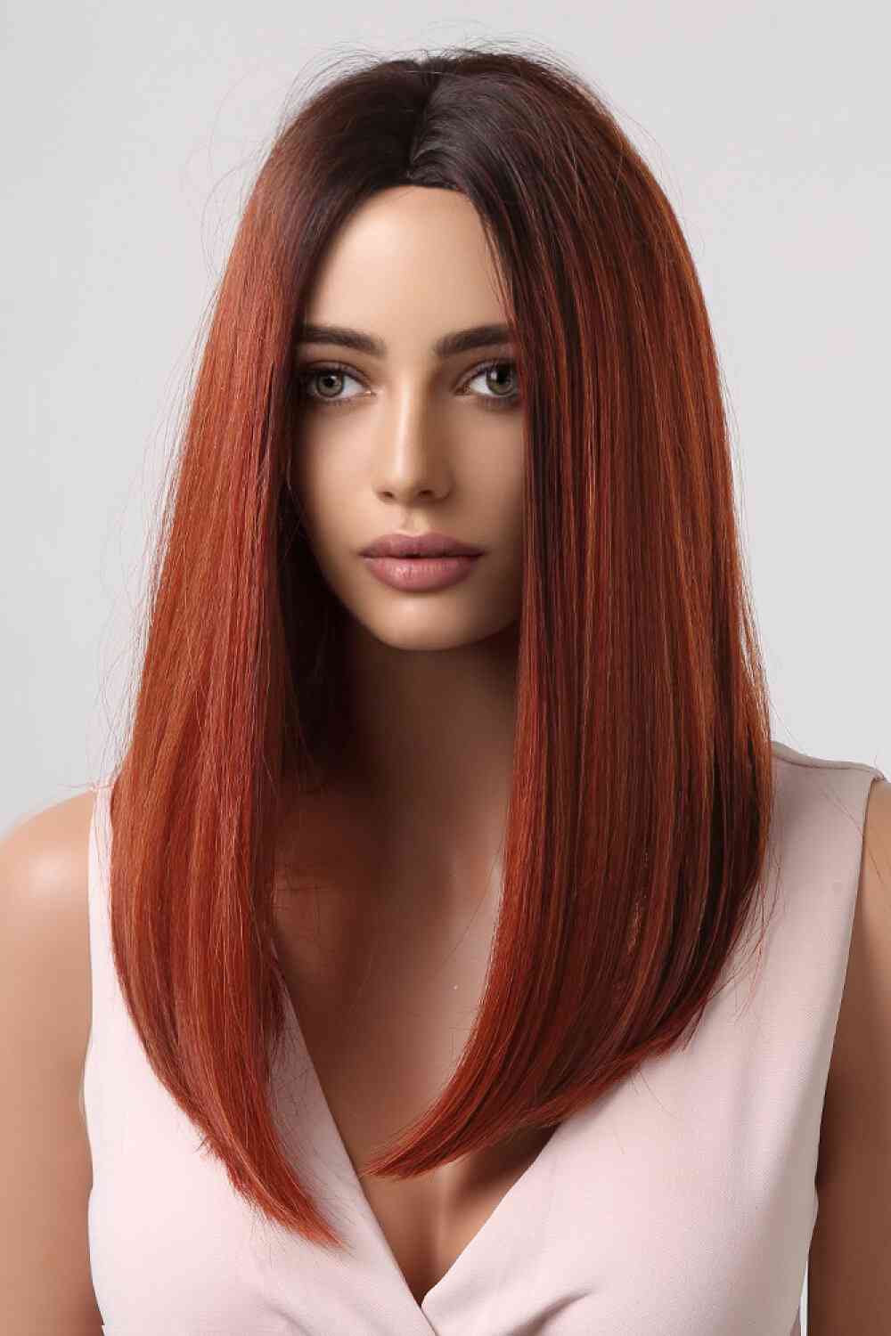 13*2" Full-Machine Wigs Synthetic Mid-Length Straight 27" - lolaluxeshop