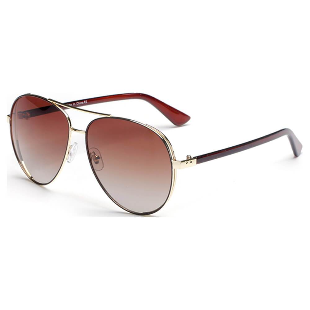 KEARNY | Classic Flat Top Brow Bar Aviator Fashion Sunglasses - lolaluxeshop