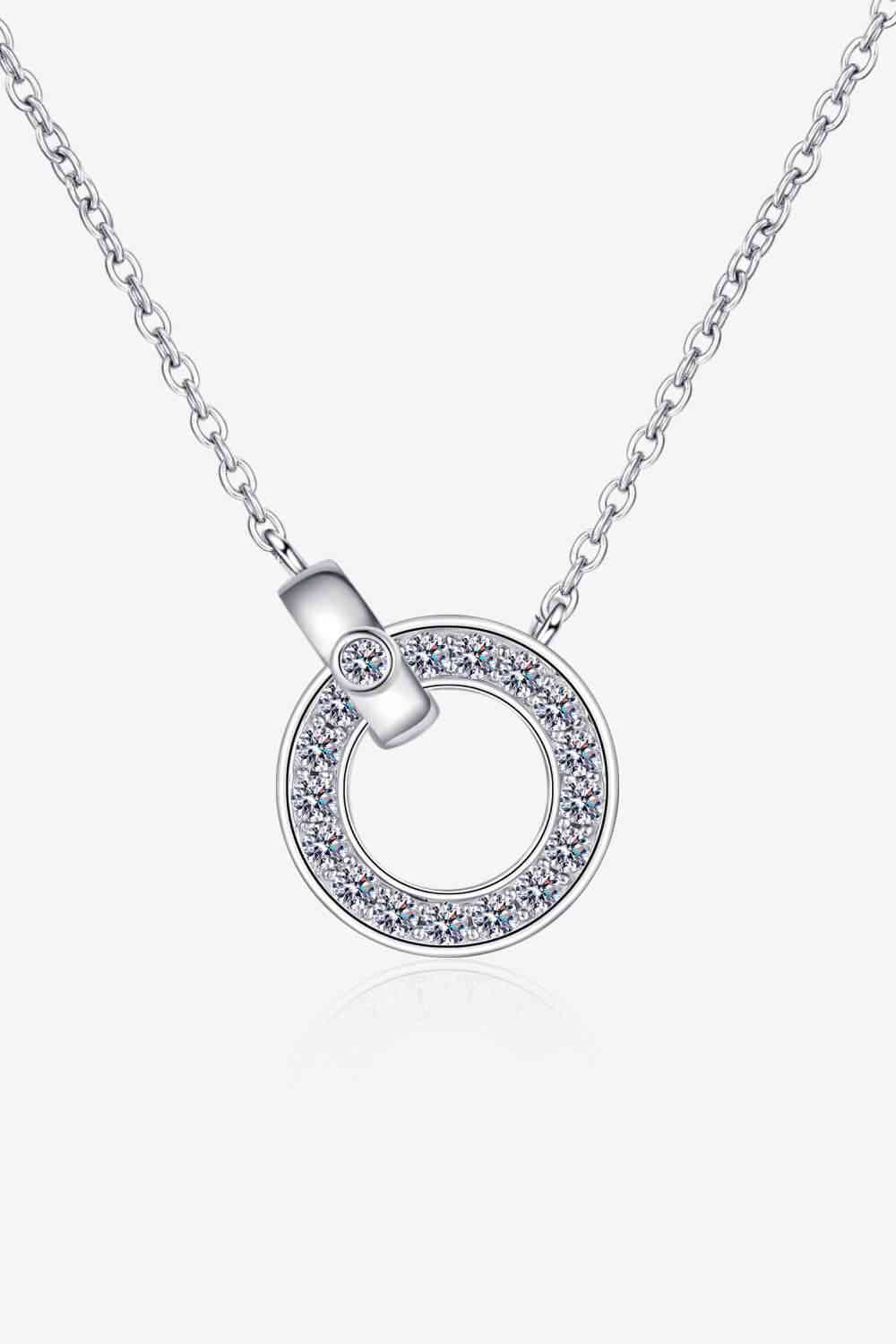 Moissanite Pendant Rhodium-Plated Necklace - lolaluxeshop