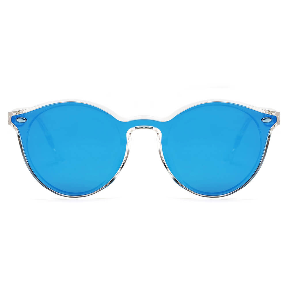 CROSBY | Unisex Fashion Retro Round Horn Rimmed Sunglasses - lolaluxeshop