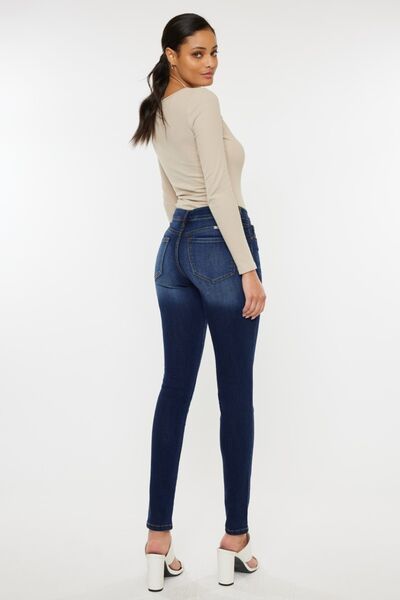 Kancan Mid Rise Gradient Skinny Jeans - lolaluxeshop