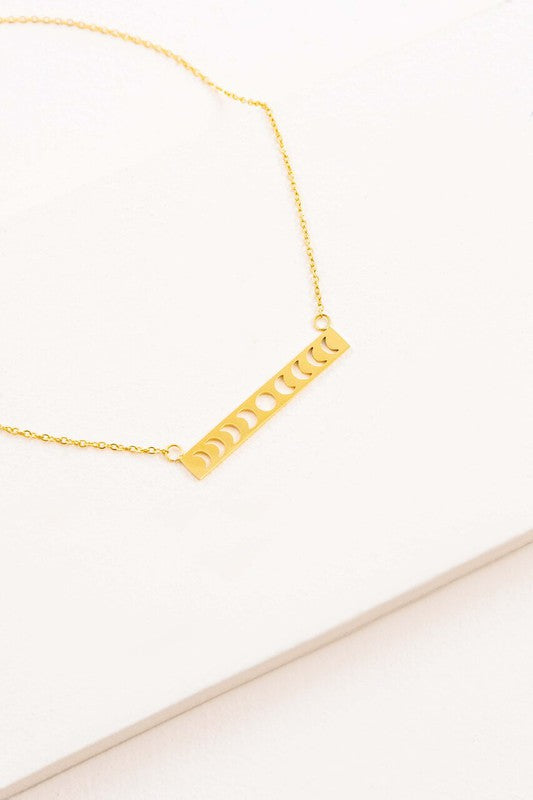 Lunar Phase Bar Necklace - LOLA LUXE