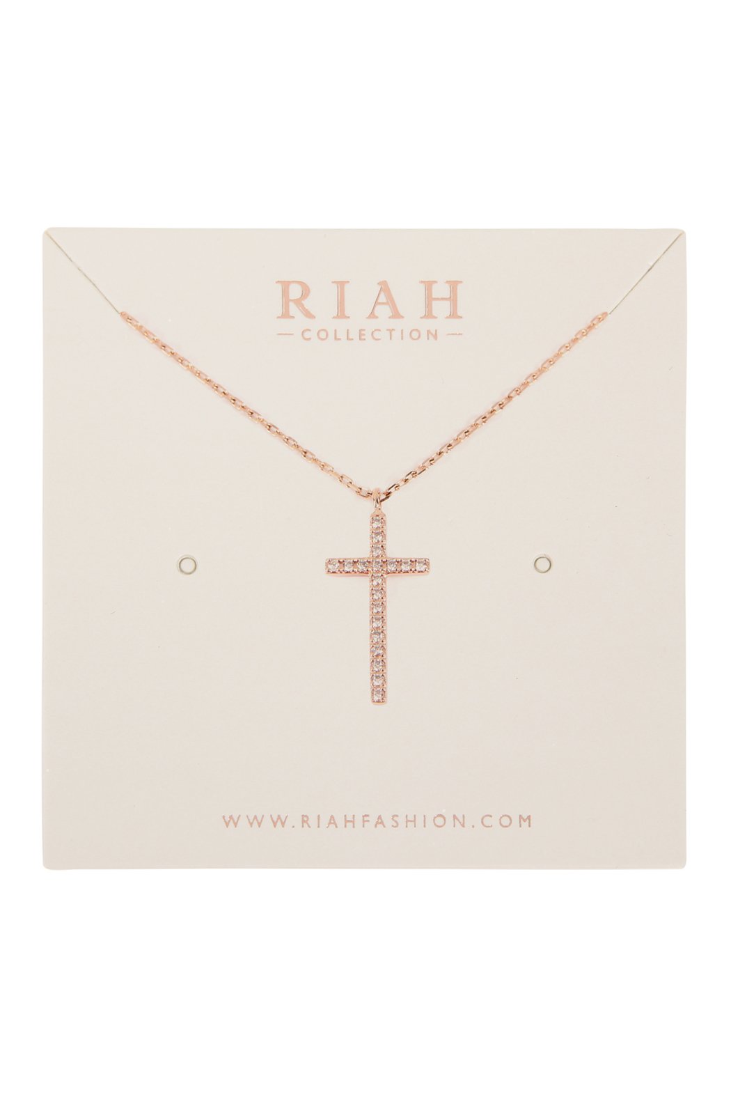 Hdnb1n242 - Zircon Cross Pendant Necklace - LOLA LUXE