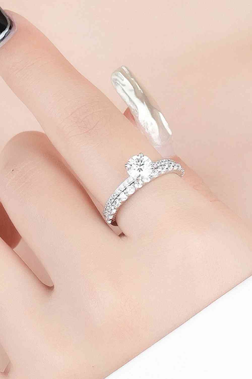 Moissanite 2-Piece 925 Sterling Silver Ring - lolaluxeshop