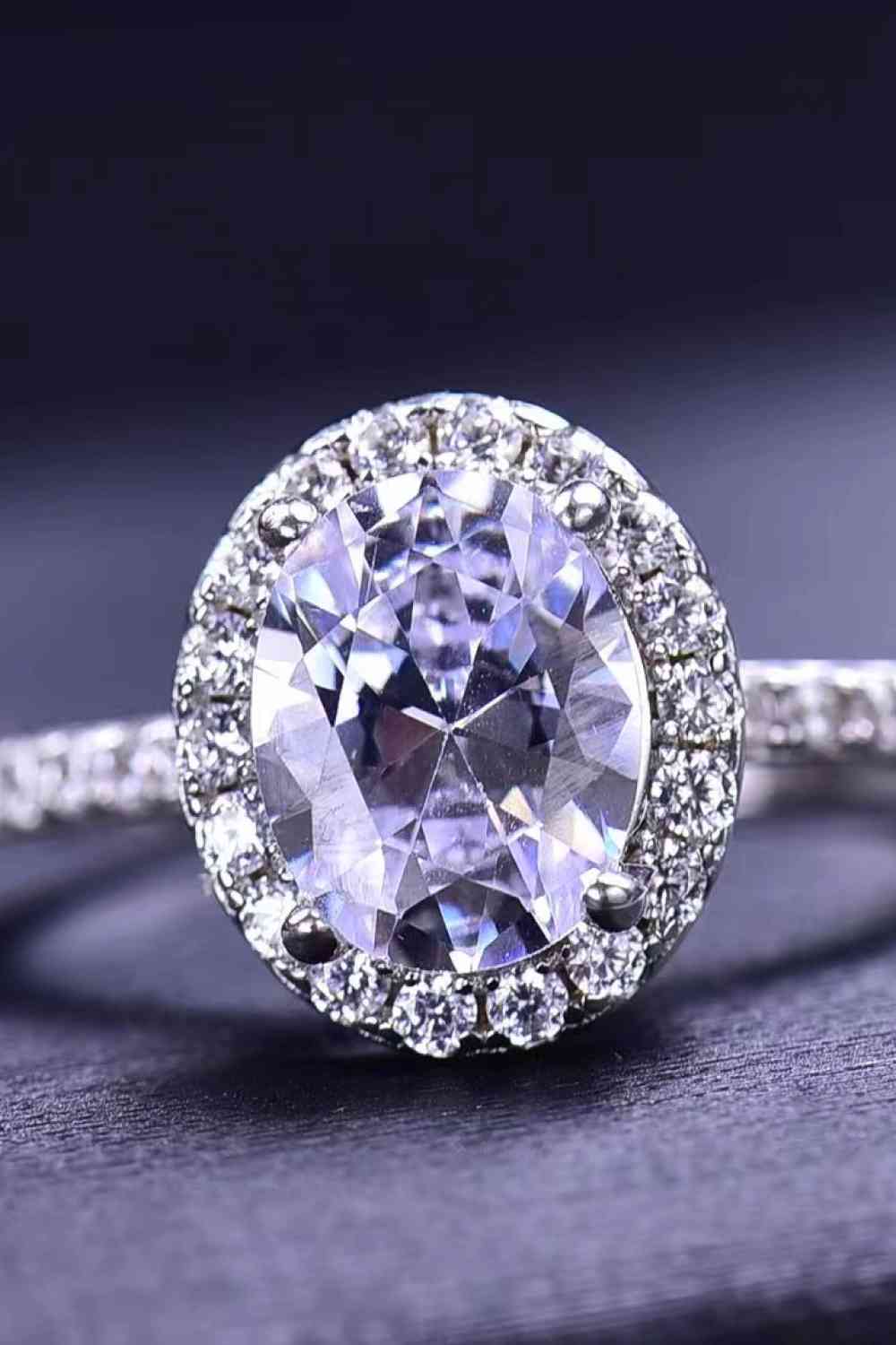 2 Carat Moissanite Platinum-Plated Ring - lolaluxeshop