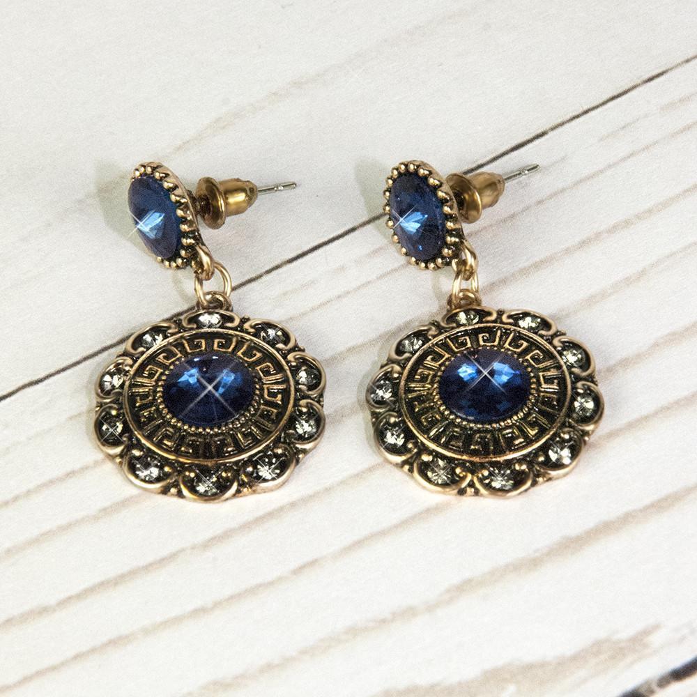 Bloom Earrings-Sapphire - LOLA LUXE