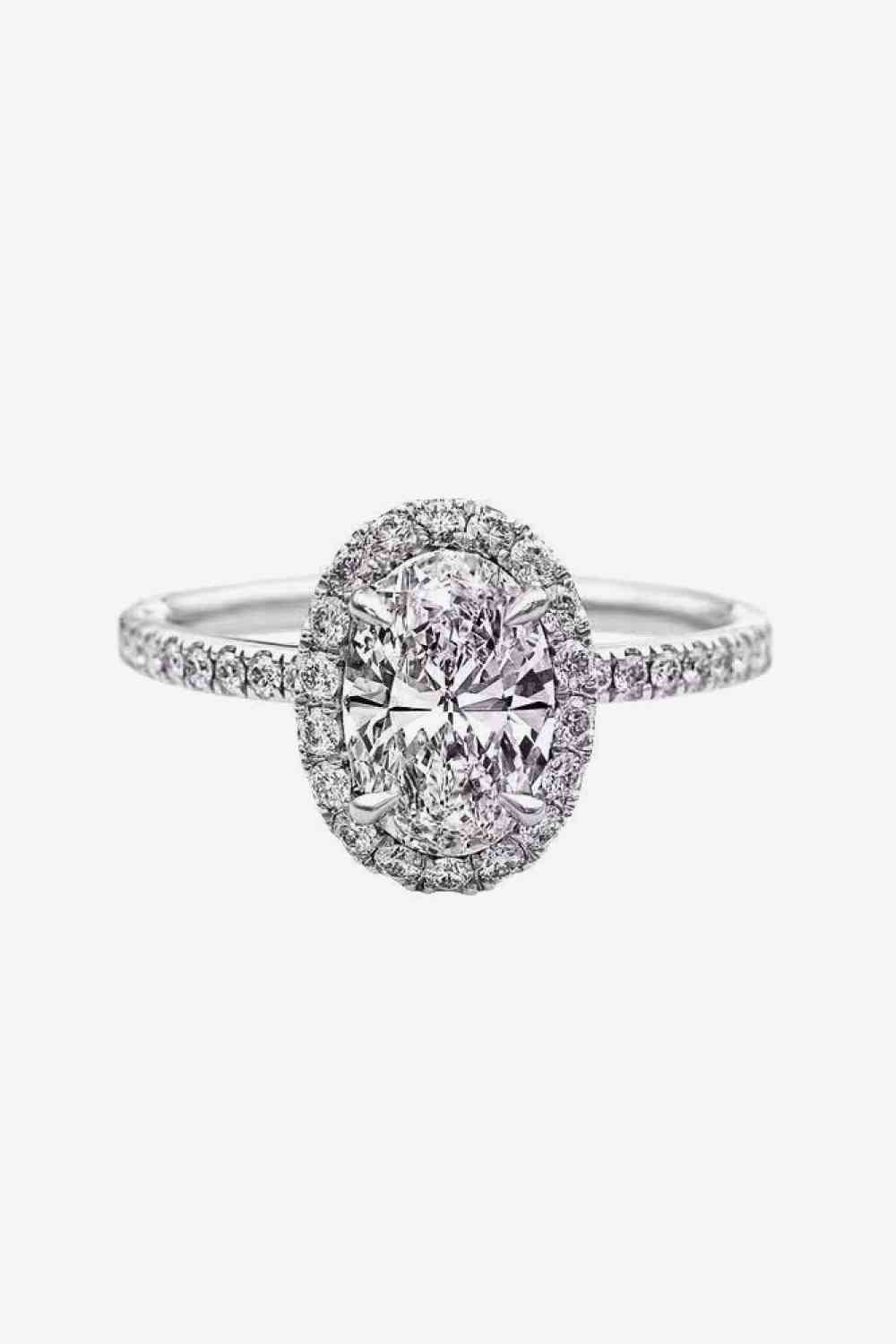 2 Carat Moissanite Platinum-Plated Ring - lolaluxeshop