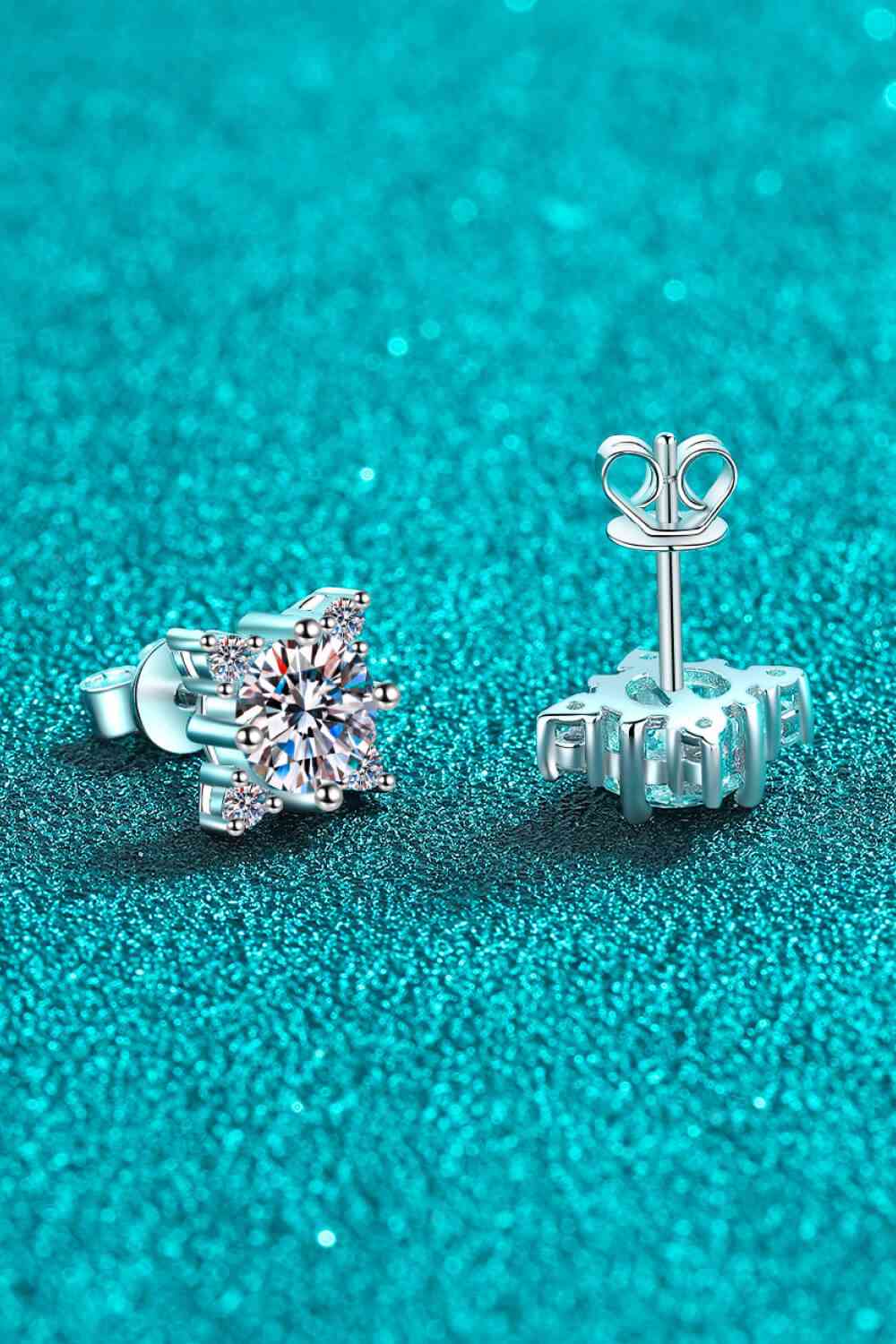 Four Leaf Clover 2 Carat Moissanite Stud Earrings - lolaluxeshop