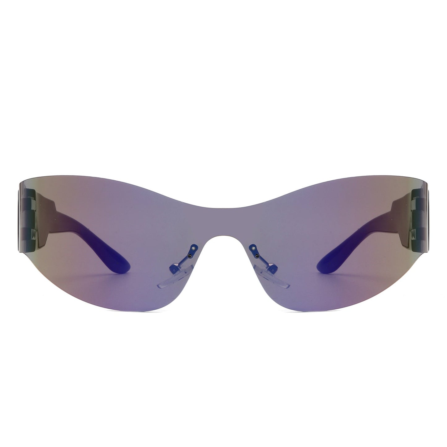 Galadriel - Futuristic Mirrored Cyberpunk Sport Reflective Shield Sunglasses - lolaluxeshop