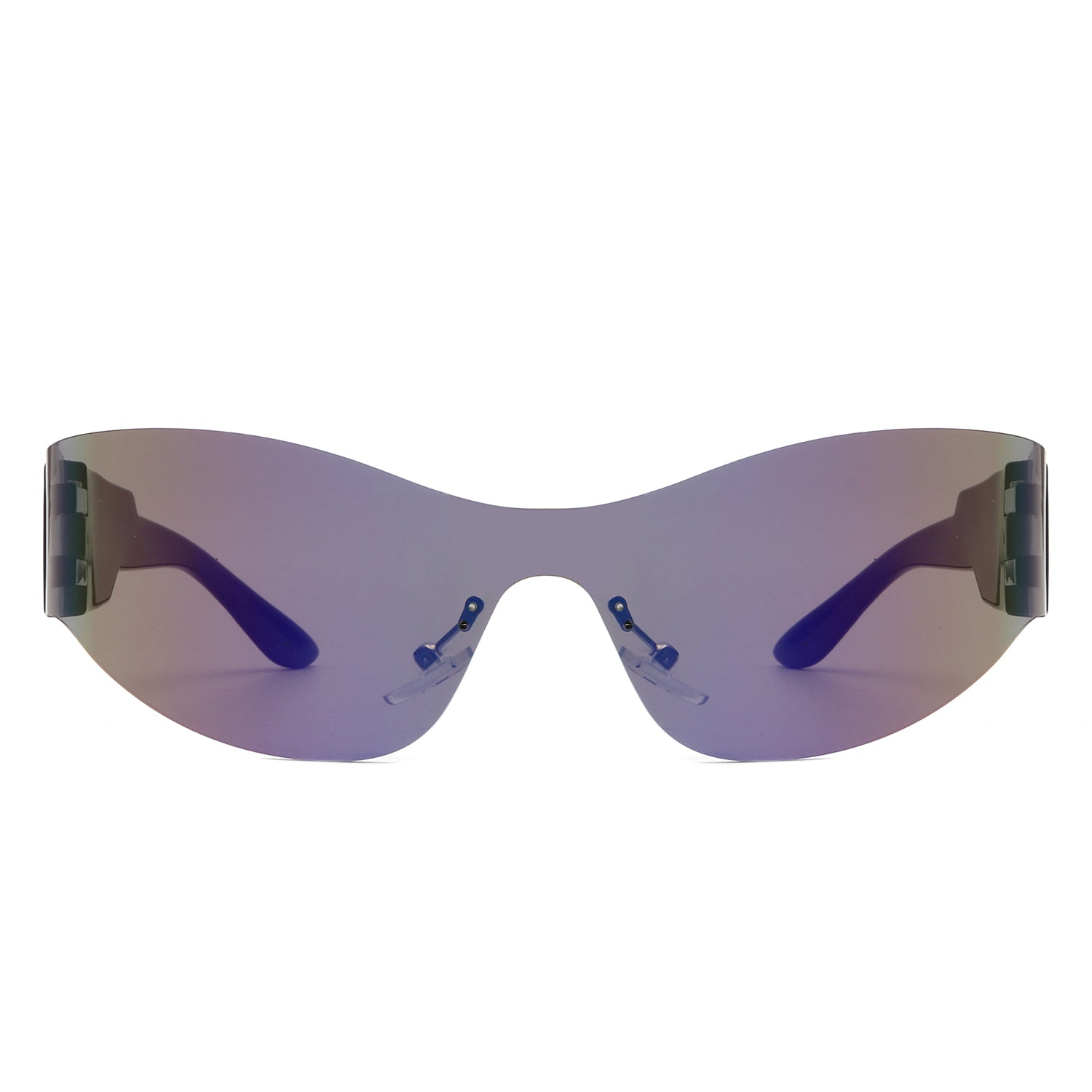 Galadriel - Futuristic Mirrored Cyberpunk Sport Reflective Shield Sunglasses - lolaluxeshop