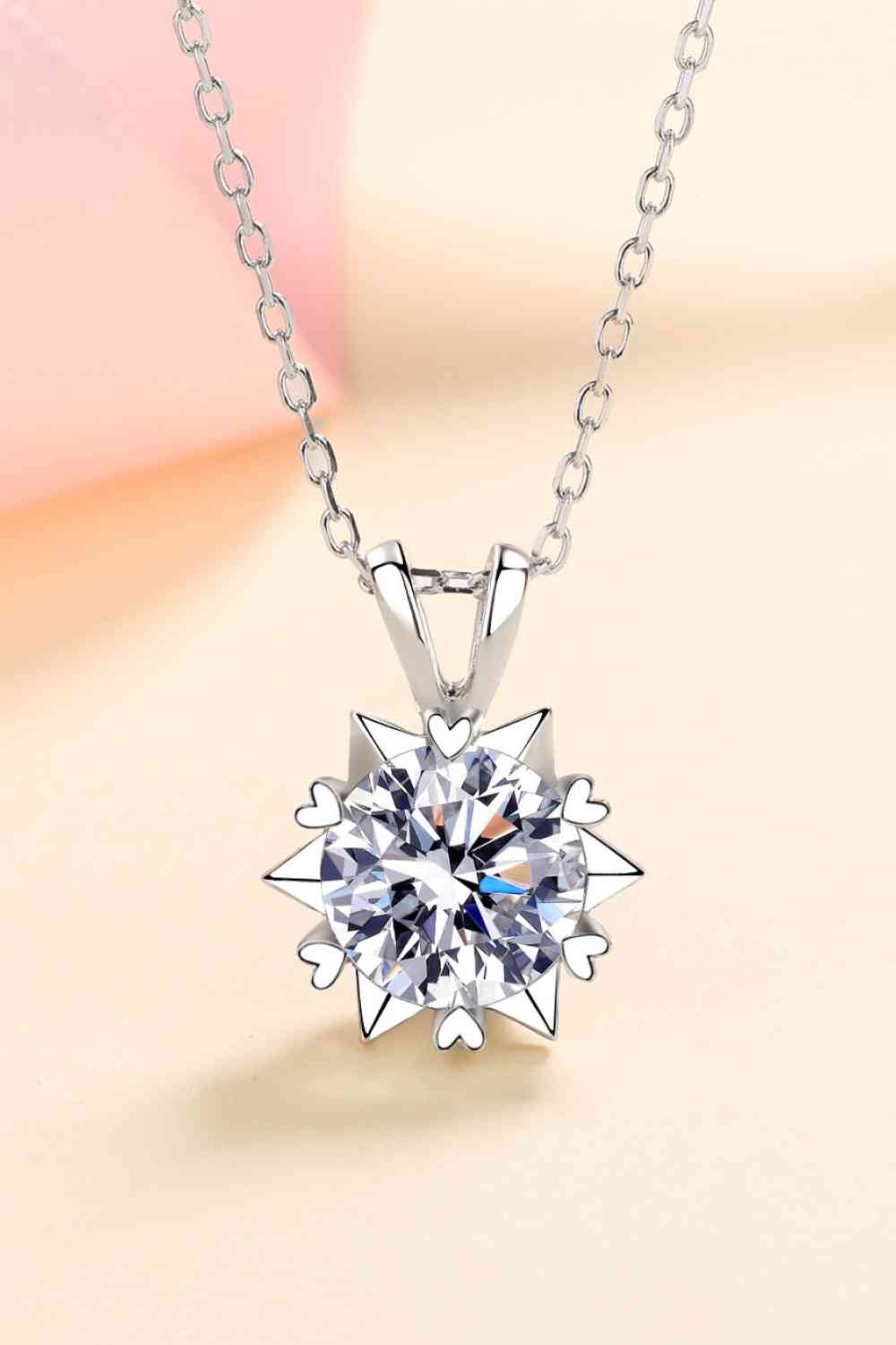 Learning To Love 925 Sterling Silver Moissanite Pendant Necklace - lolaluxeshop